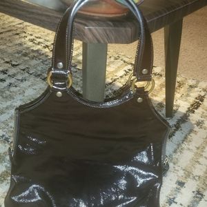 Yves Saint Laurent YSL Patent Leather Metropolis Tribute Tote Bag